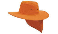 Headwear Canvas Sun Hat With Flap X12 - 4055 - Flash Uniforms 