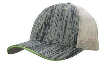 Headwear Woodprint Poly Twill Mesh Cap X12 - 4143