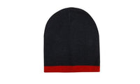 Headwear Acrylic Two Tone Roll Down Beanie X12 - 4188