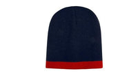 Headwear Acrylic Two Tone Roll Down Beanie X12 - 4188