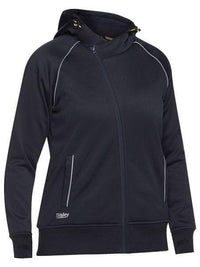 Bisley Women's Fleece Zip Front Hoodie With Sherpa Lining BKL6925 Work Wear Bisley Workwear NAVY (BPCT) 6 