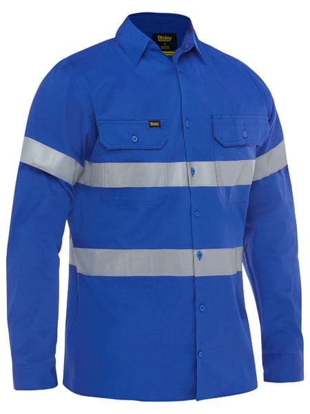 Bisley Workwear Taped Lightweight Hi Vis Drill Shirt BS6883T