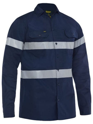 Bisley Workwear Taped Lightweight Hi Vis Drill Shirt BS6883T