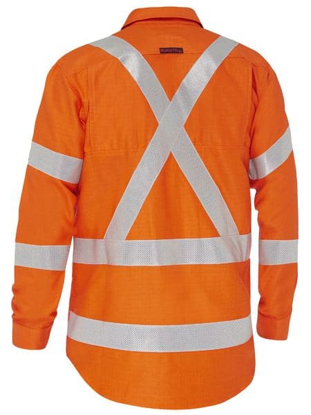 Bisley Workwear Apex 185 X Taped Hi Vis FR Vented Shirt BS8439XT - Flash Uniforms 