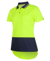 JB's Women's Hi-Vis Short Sleeve Drop Tail Polo Shirt 6HDS1