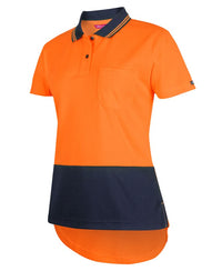 JB's Women's Hi-Vis Short Sleeve Drop Tail Polo Shirt 6HDS1