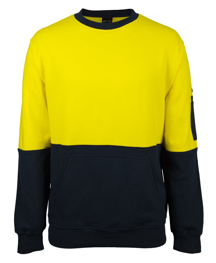 JB'S Hi-Vis 310 Cotton Crew Neck Sweater 6HVCM