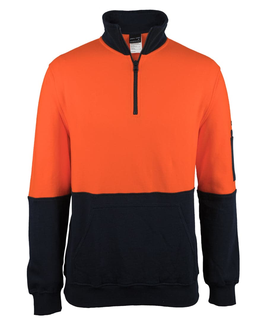 JB'S Hi-Vis 310 Cotton 1/2 Zip Fleece 6HVFM