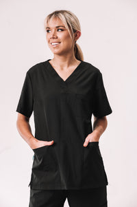 Softies Oxford Unisex Premium V-Neck Scrub Top OT01 - Simply Scrubs Australia