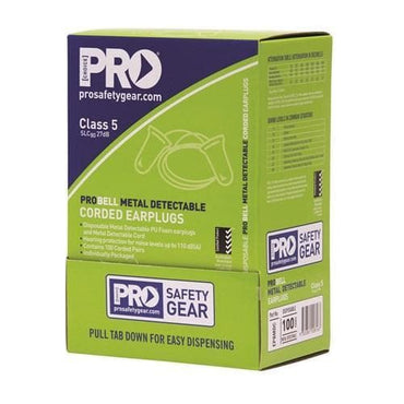 Pro Choice Pro-bell Pu Metal Detectable Earplug - Box Of 100 PPE Pro Choice   