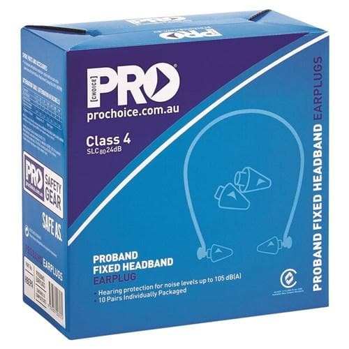 Pro Choice Pro-band Headband Fixed Earplugs - (Bonus Pads) X 10 - HBEPA