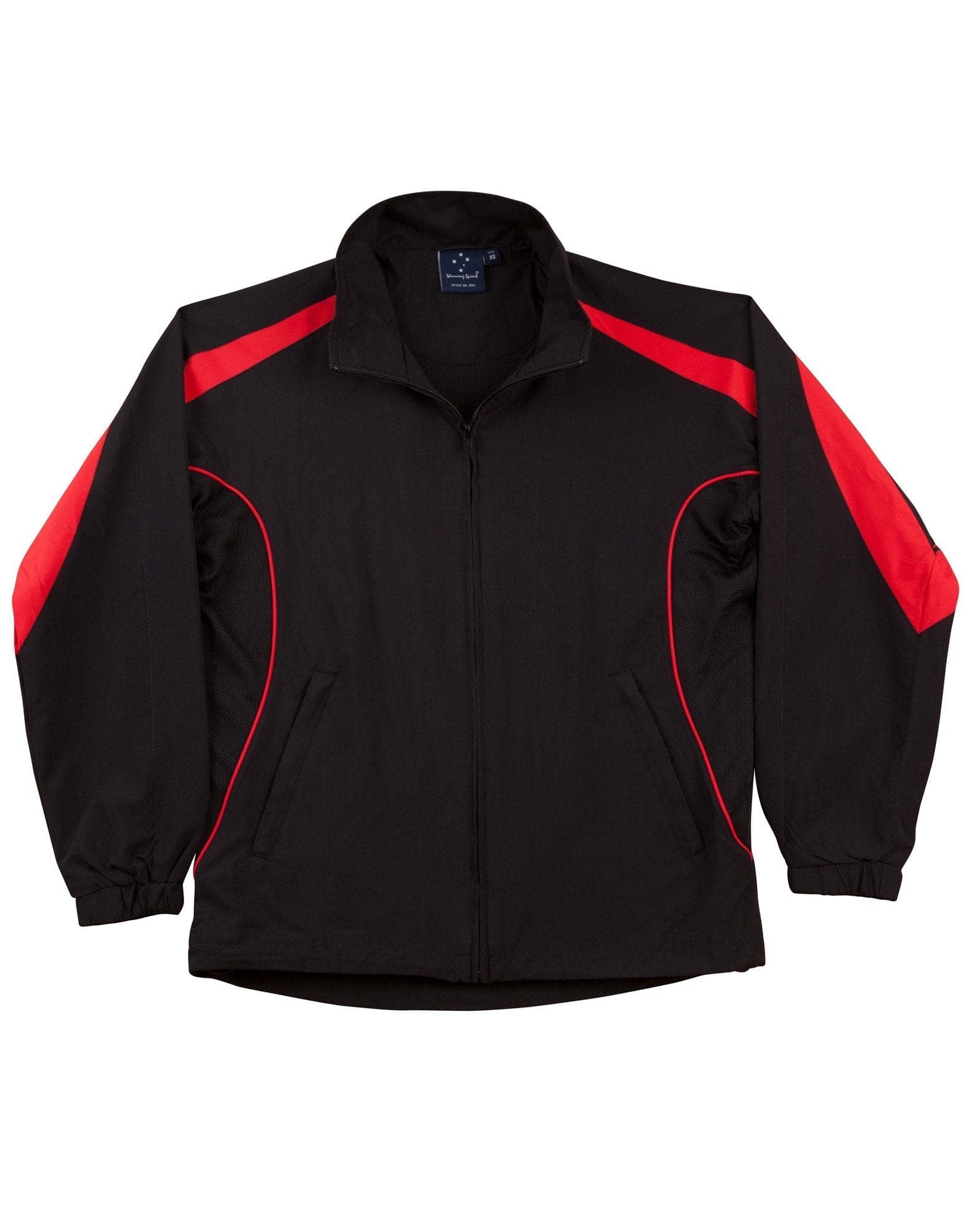 Legend Kids Warm Up Jacket JK53K Casual Wear Winning Spirit 6K Black/Red 