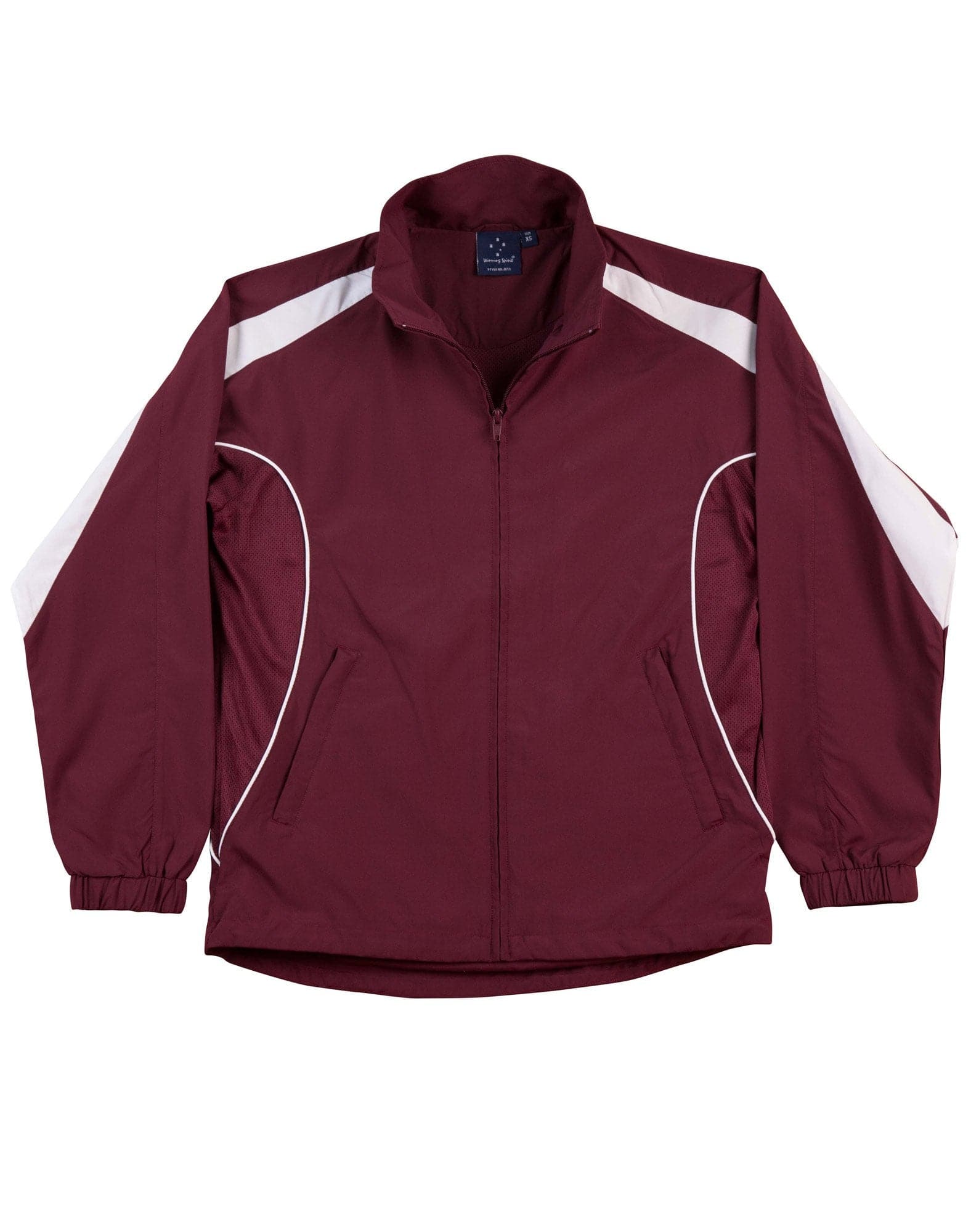 Legend Adults Warm Up Jacket JK53 Casual Wear Winning Spirit XS Maroon/White 