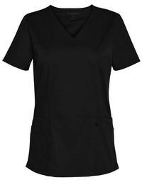 Winning Spirit Ladies Scrub Top M7640 Health & Beauty Winning Spirit Black 2XS 