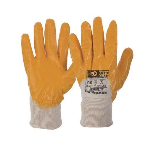 Pro Choice Super-lite Orange Nitrile 3/4 Dipped Glove X12 - NBR