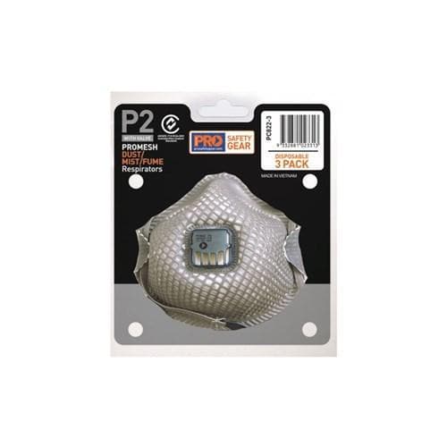 Pro Choice Pro-mesh Respirator P2, With Valve 3 Piece Blister Pack - PC822-3