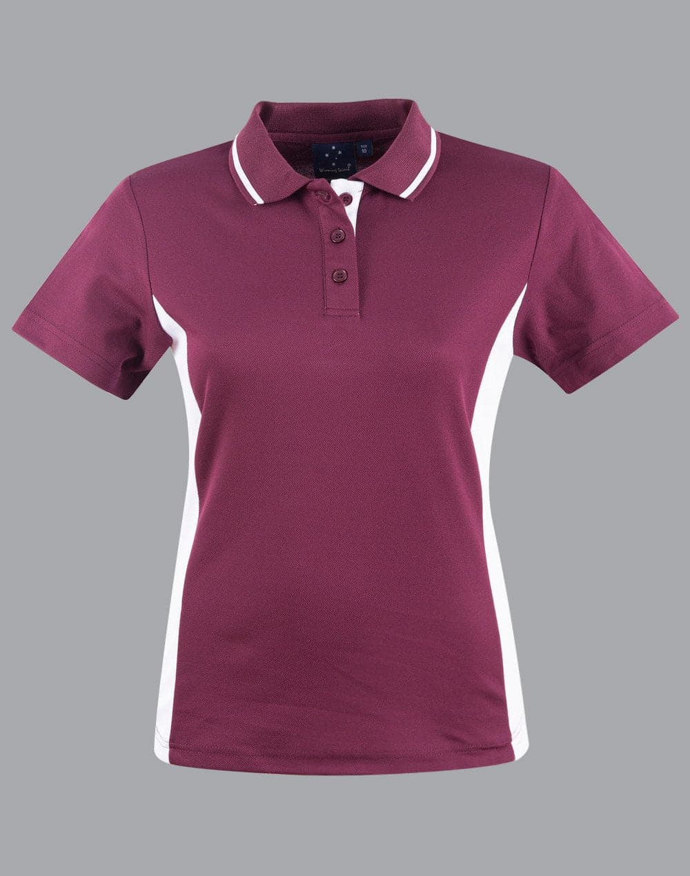 Teammate Polo Shirt Ladies  PS74 Casual Wear Winning Spirit 8 Maroon/White 