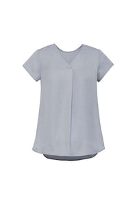 Biz Corporates Kayla V-Neck Pleat Blouse RB967LS - Flash Uniforms 