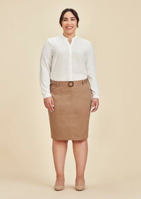 Biz Collection Traveller Womens Chino Corporate Skirt RGS264L - Flash Uniforms 