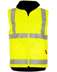 VIC Rail Hi Vis Reversible Safety Unisex Vest SW76 Work Wear Winning Spirit XXS Vic Rail Orange/Navy 