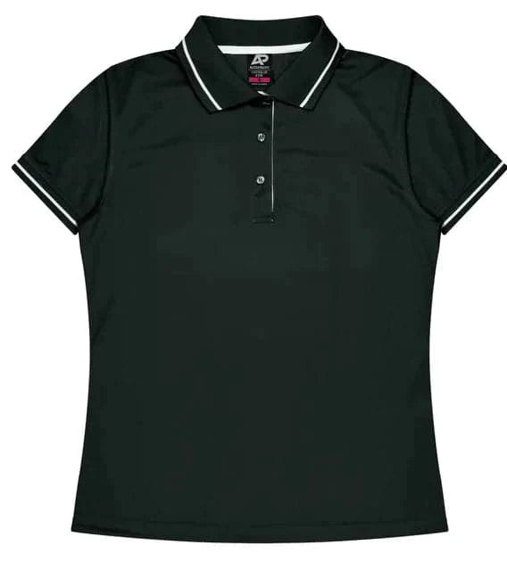 Aussie Pacific Cottesloe Lady Polo Shirt 2319  Aussie Pacific BLACK/WHITE 6 