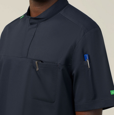 Next-Gen Antibacterial Doherty Mandarin Collar Scrub Top CATRFN