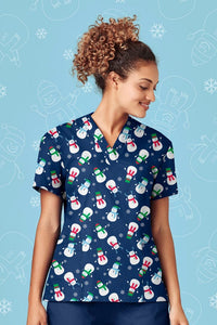 Biz Care Women's Christmas Scrubs Top - Simply Scrubs Australia