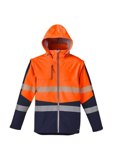 Syzmik Unisex 2 in 1 Stretch Softshell Jacket ZJ453 Work Wear Syzmik Orange/Navy XXS 