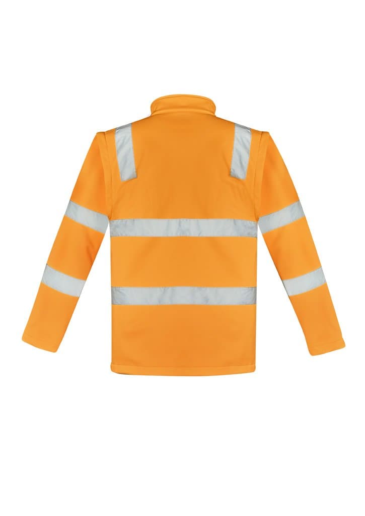 Unisex Hi Vis Vic Rail 2 in 1 Softshell Jacket ZJ780 Work Wear Syzmik Vic Rail Orange XXS 