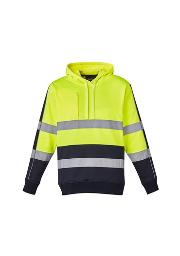 Syzmik Workwear Unisex Hi Vis Stretch Taped Hoodie ZT483 Work Wear Syzmik XXS Yellow/Navy 