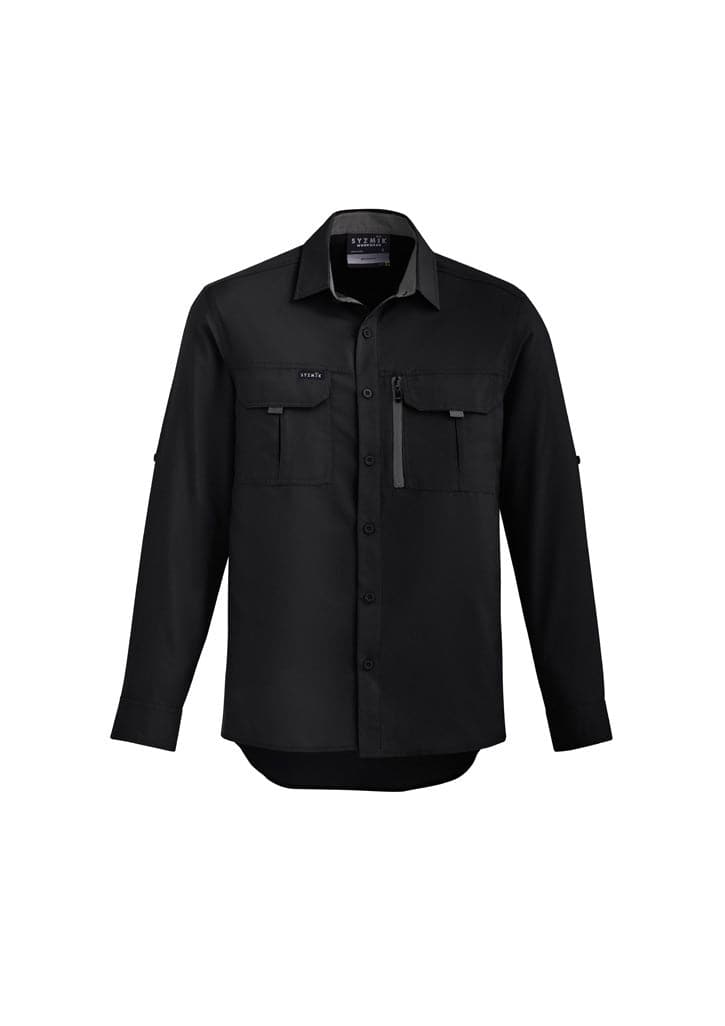 SYZMIK mens outdoor l/s shirt zw460 Work Wear Syzmik Black XXS 