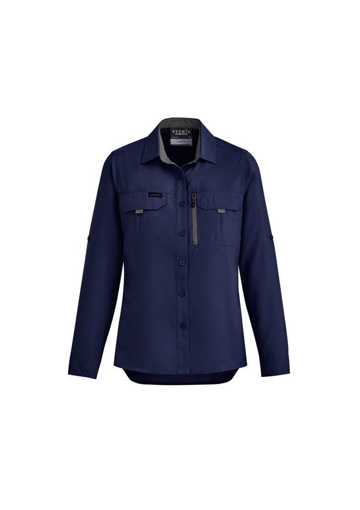 SYZMIK WOMEN OUTDOOR L/S SHIRT ZW760 Work Wear Syzmik Navy 8 