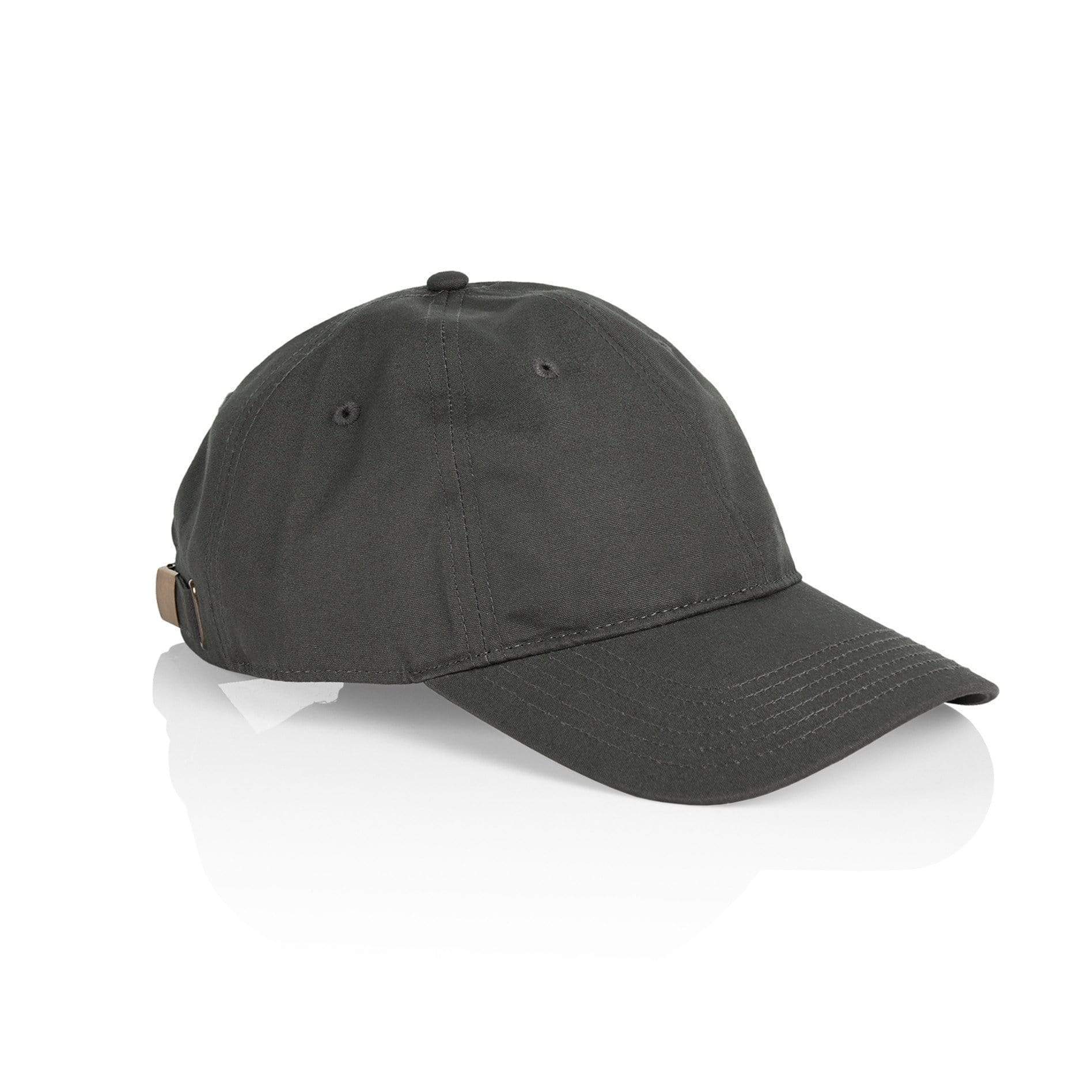 As Colour Davie six panel cap 1111 Active Wear As Colour DARK GREY OS 