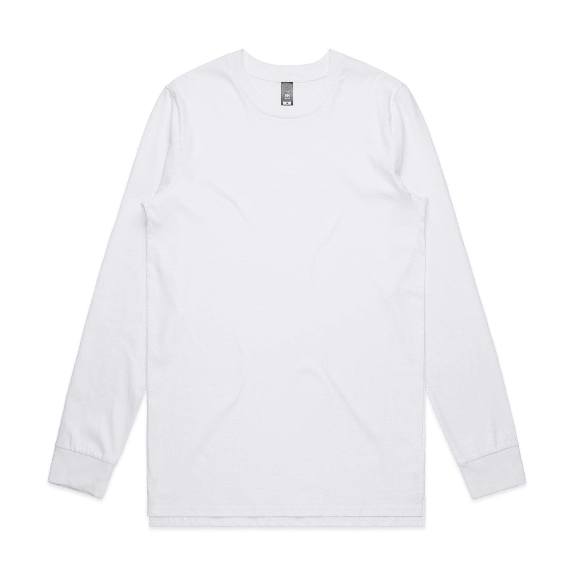 As Colour Men's base L/S tee 5029 Casual Wear As Colour WHITE SML 