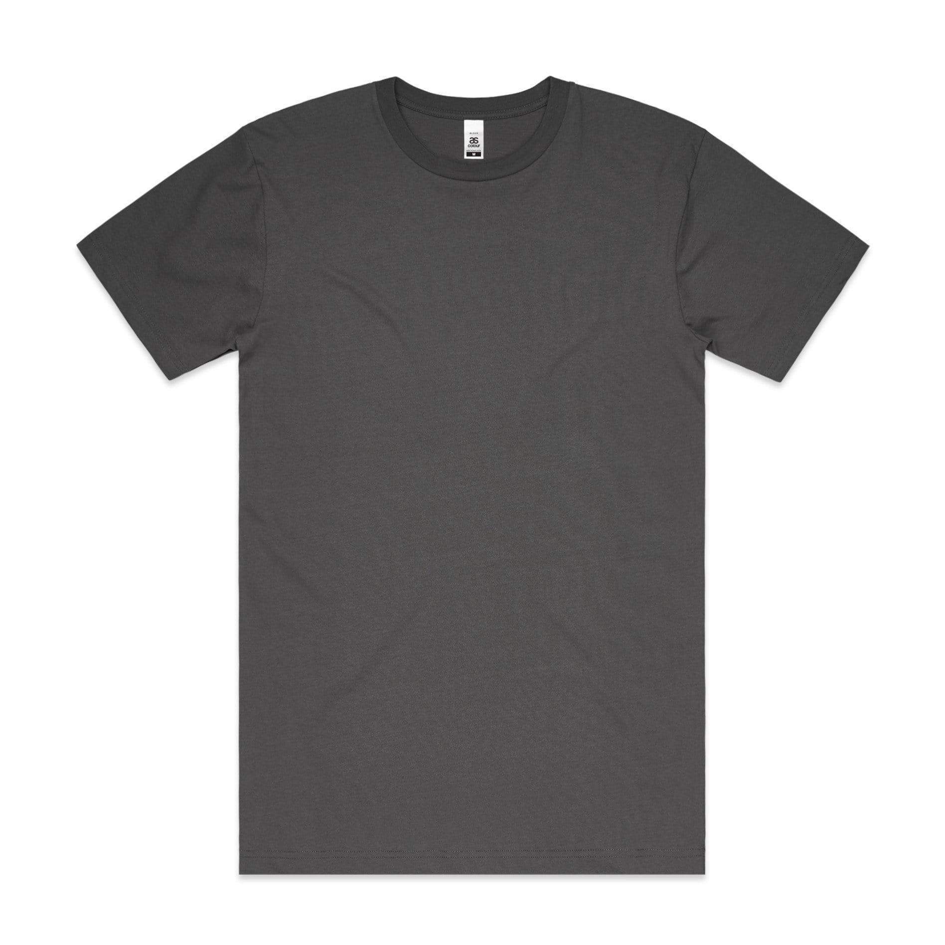 As Colour Men's block T shirt 5050 (No print no sale) Casual Wear As Colour CHARCOAL SML 