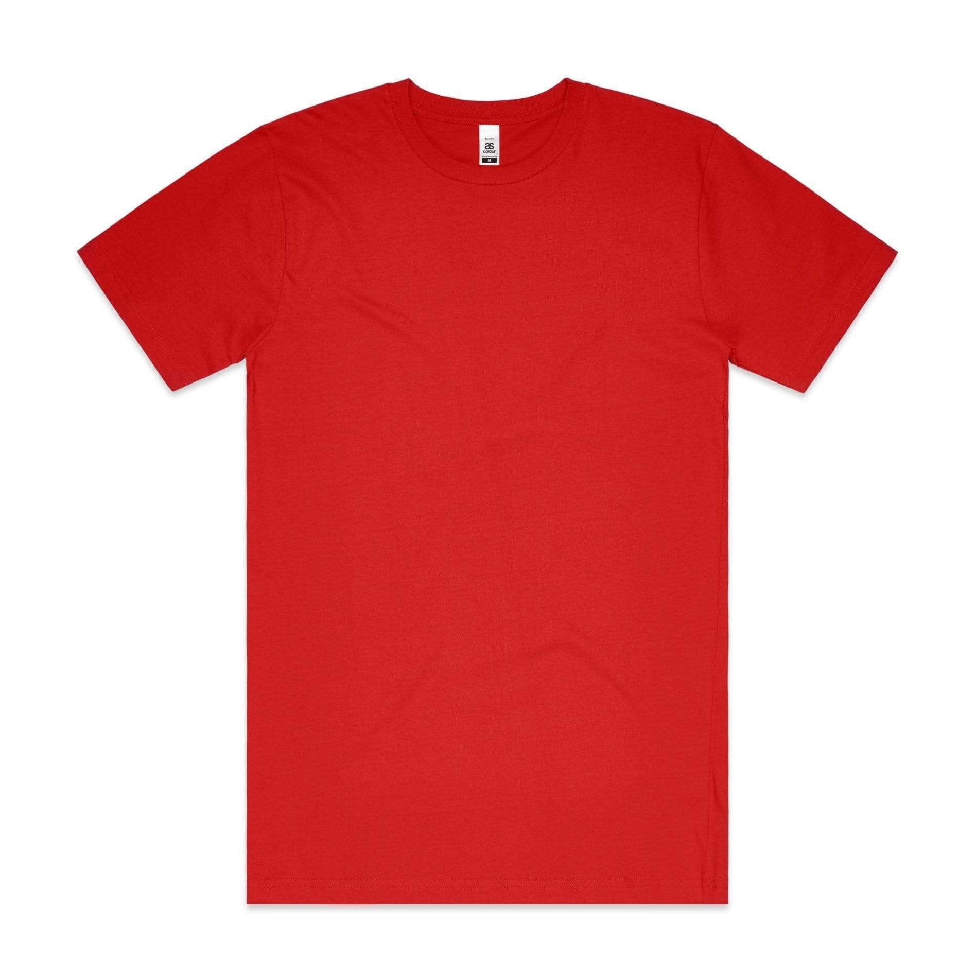 As Colour Men's block T shirt 5050 (No print no sale) Casual Wear As Colour RED SML 