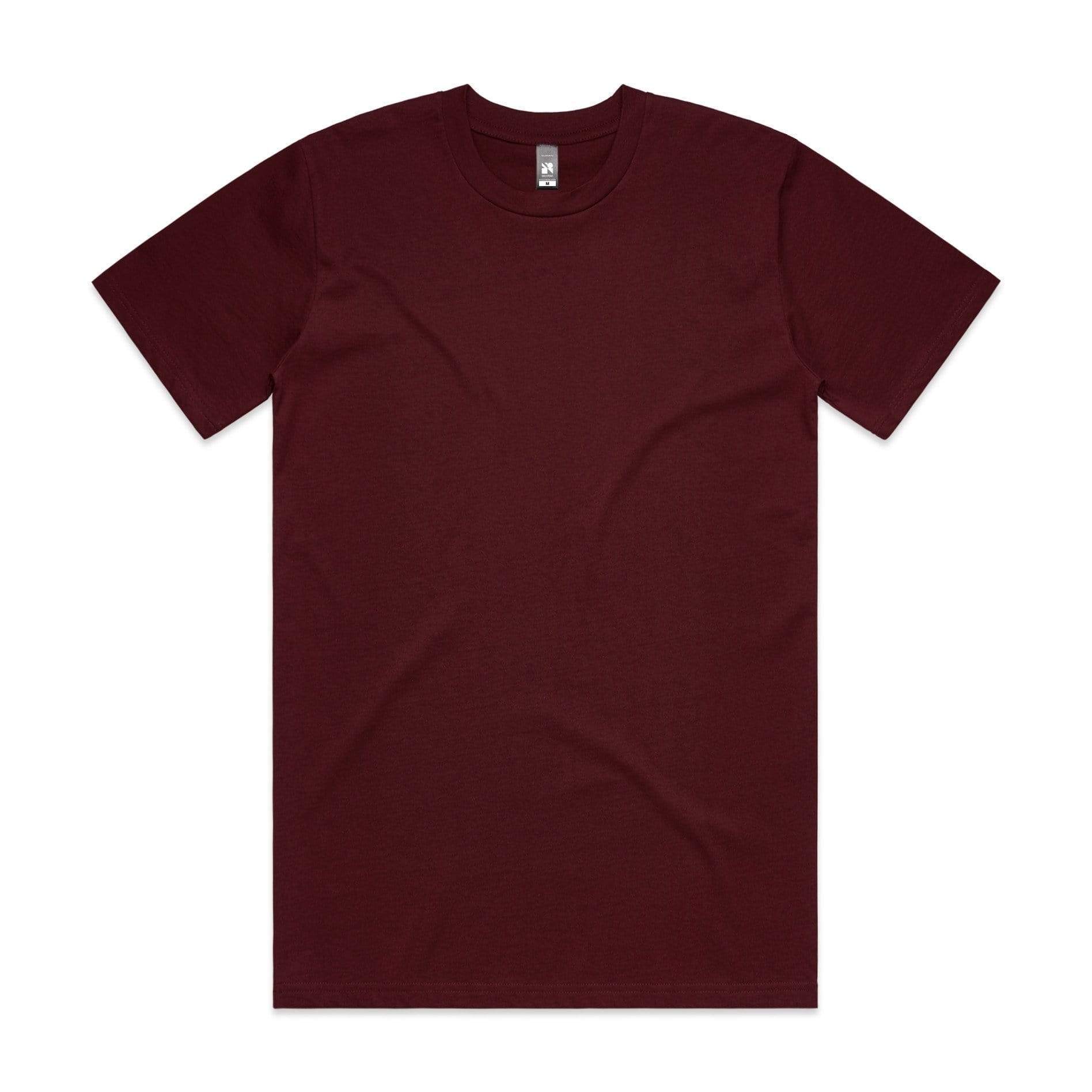 As Colour Men's classic tee 5026 Casual Wear As Colour BURGUNDY SML 