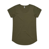 As Colour Women's mali tee 4008 Casual Wear As Colour ARMY XSM 