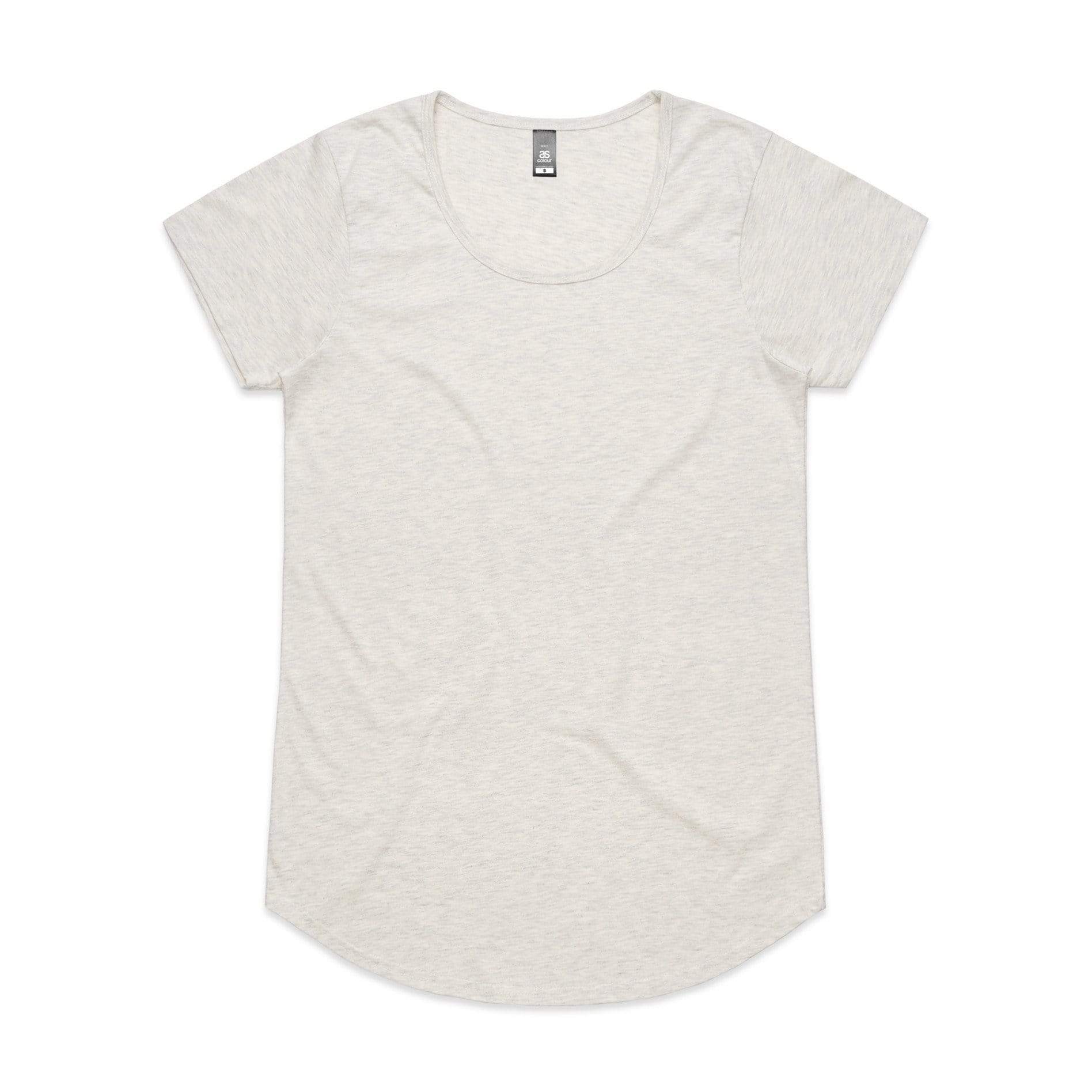 As Colour Women's mali tee 4008 Casual Wear As Colour OATMEAL MARLE XSM 