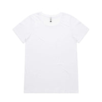 As Colour Women's shallow scoop tee 4011 Casual Wear As Colour WHITE XSM 