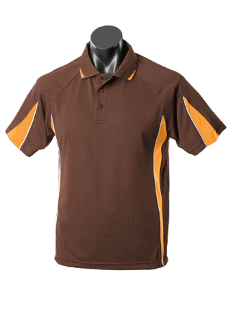 Aussie Pacific Eureka Kids Polo Shirt 3304 Casual Wear Aussie Pacific Chocolate/Gold/White 6 