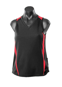 Aussie Pacific Eureka Ladies Singlet 2104 Casual Wear Aussie Pacific Black/Red 8 