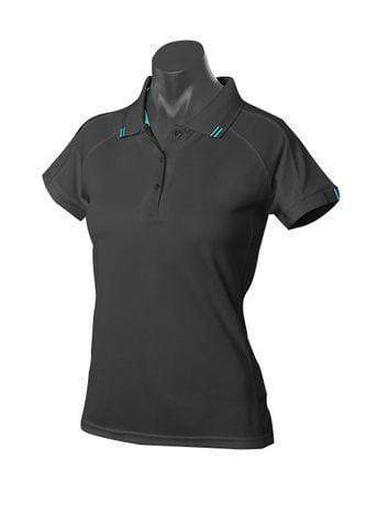 Aussie Pacific Flinders Women's Polo Shirt 2308 Casual Wear Aussie Pacific Black/Teal 6 