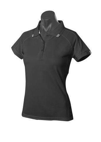 Aussie Pacific Flinders Women's Polo Shirt 2308 Casual Wear Aussie Pacific Black/White 6 