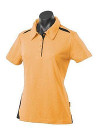 Aussie Pacific Ladies Paterson Polo Shirt 2305 Casual Wear Aussie Pacific Gold/Black 6 