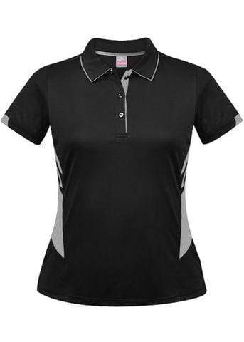 Aussie Pacific Ladies Tasman Polo Shirt 2311 Casual Wear Aussie Pacific Black/Ashe 6 