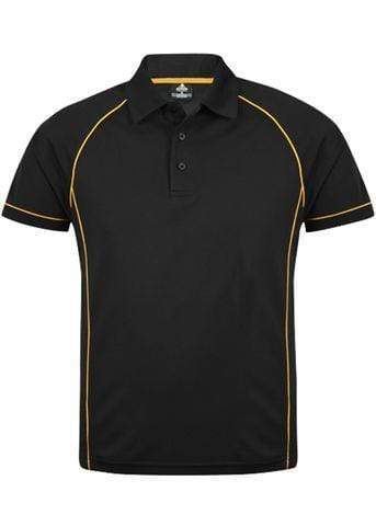 Aussie Pacific Men's Endeavour Work Polo Shirt 1310 Casual Wear Aussie Pacific Black/Gold S 