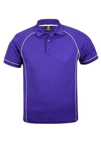 Aussie Pacific Men's Endeavour Work Polo Shirt 1310 Casual Wear Aussie Pacific Purple/White S 