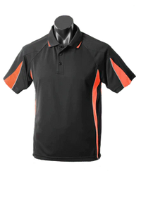 Aussie Pacific Men's Eureka Polo Shirt 1304 Casual Wear Aussie Pacific Black/Orange/Ashe S 