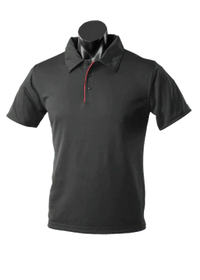 Aussie Pacific Men's Yarra Polo Shirt 1302 Casual Wear Aussie Pacific Black/Red S 